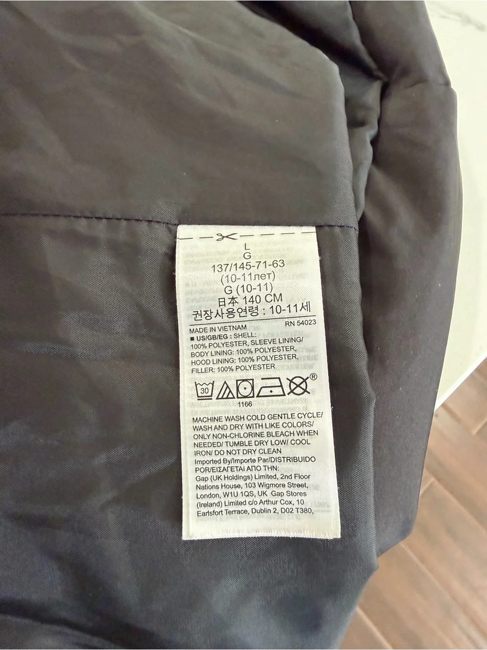 GAP Kids Black ColdControl Max Hooded Puffer Jacket Coat Size L (10)